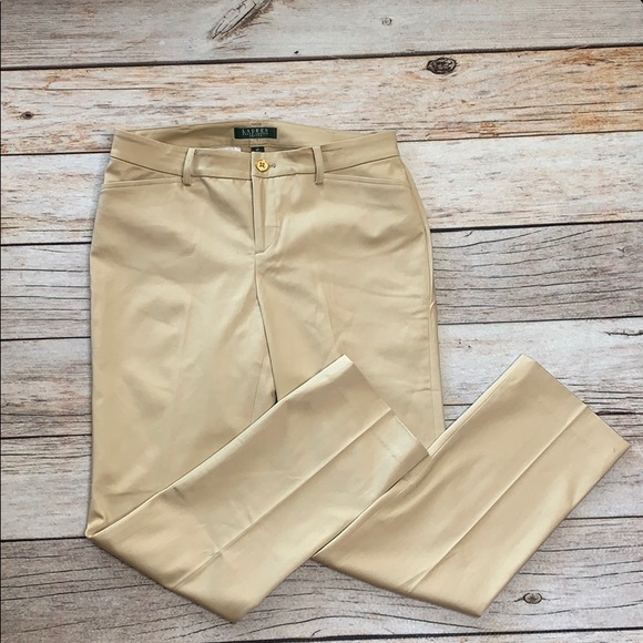 LAUREN RALPH LAUREN....ladies sateen khakis - Picture 3 of 8
